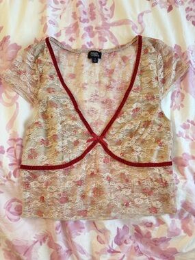 Pacsun Beverly and Beck lace bow top top